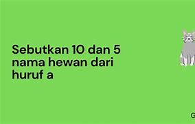 Sebutkan 5 Nama Hewan Dari Huruf F